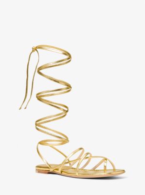 Jade Metallic Leather Gladiator Sandal | Michael Kors