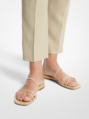 Patti Leather Slide Sandal Michael Kors Canada