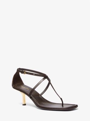 Michael michael kors francine leather sandal clearance