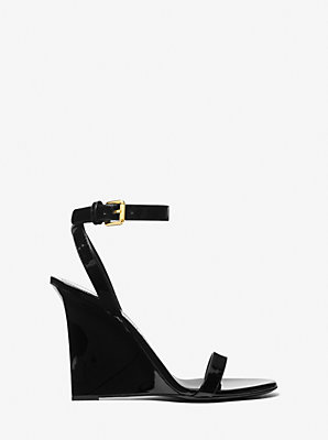 Claudia Patent Leather Wedge Sandal