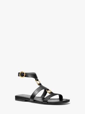 Sandale Dusty aus Leder mit Ringen