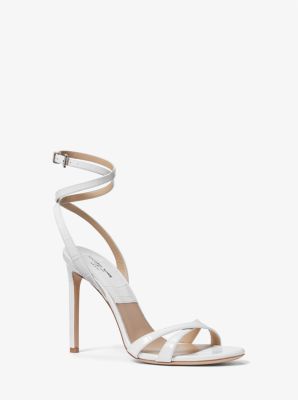 Claudia Crocodile Embossed Leather Wedge Sandal | Michael