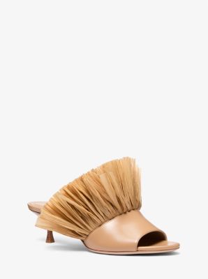 Catarina Leather and Fringe Mule image number 0