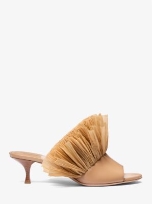 Catarina Leather and Fringe Mule image number 1