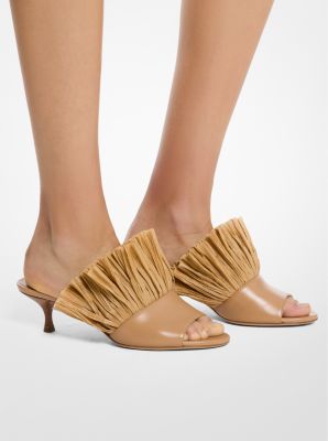 Catarina Leather and Fringe Mule image number 3