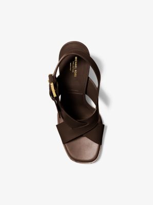 Jasmine Leather Sandal in EXPRESO | Michael Kors