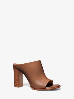 Natasha Leather Mule in BRANCH | Michael Kors