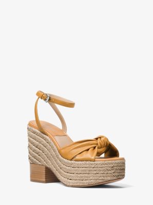 Silvana Leather Platform Sandal | Michael Kors