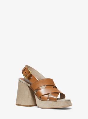 Estella Calf Leather Platform Sandal | Michael Kors