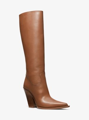 Stivale Gwen in pelle in CUOIO | Michael Kors