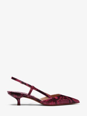 Hallie Python Embossed Leather Pump
