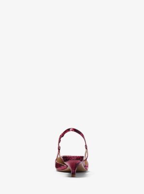 Hallie Python Embossed Leather Pump