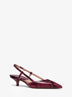 Hallie Python Embossed Leather Pump