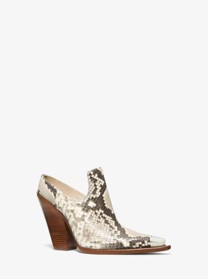 Kory Python-Embossed Leather Mule