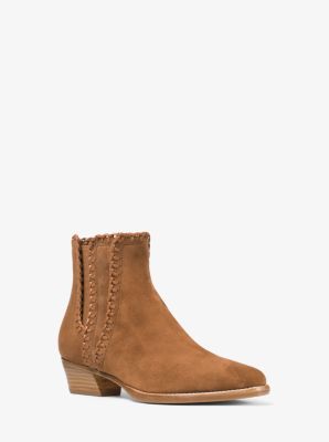 Presley Suede and Leather Ankle Boot | Michael Kors
