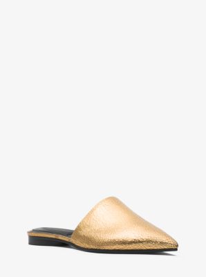 Darla Crackled Metallic Leather Mule