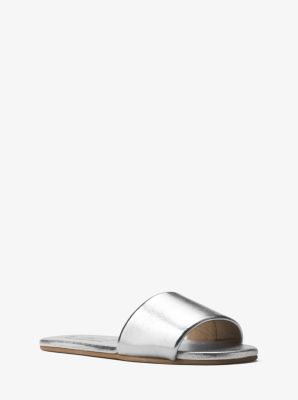 michael kors leather slides