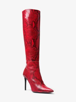 Top 33+ imagen michael kors red boots