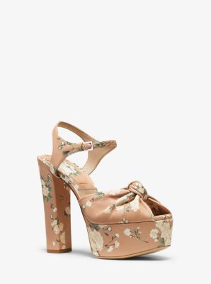 Zoey Floral Nappa Leather Sandal