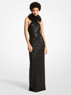 Michael kors feather embroidered dress on sale