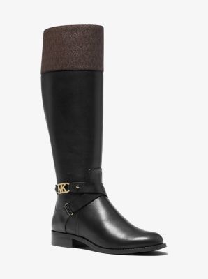 Kincaid Leather and Logo Riding Boot | Michael Kors Canada