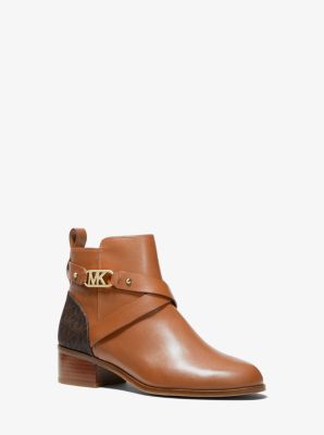 michael kors leather ankle boots