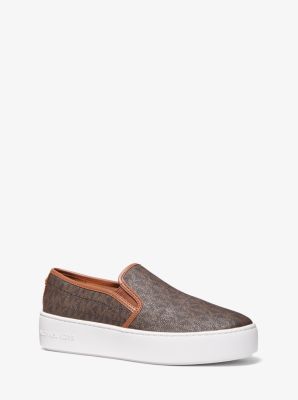 Teddi Logo Slip-On Platform Sneaker | Michael Kors Canada