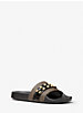 Brandy Studded Logo and Embossed Leather Slide Sandal image number 0