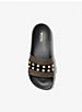 Brandy Studded Logo and Embossed Leather Slide Sandal image number 2
