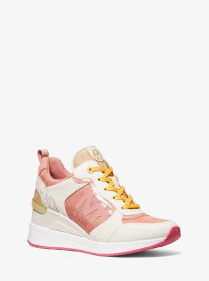 Michael Kors, Shoes, Michael Kors Crista Trainer Two Tone Canvas Wmns