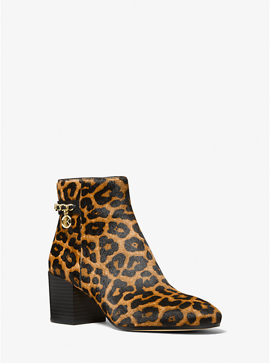 Elsa Leopard Print Calf Hair Ankle Boot image number 0