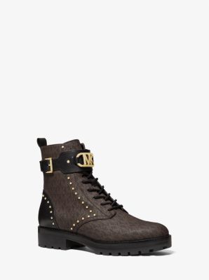 Kincaid Logo Studded Combat Boot | Michael Kors