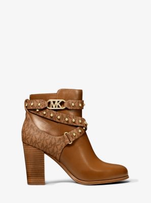 Accessorize flat leather studded trim clearance boot