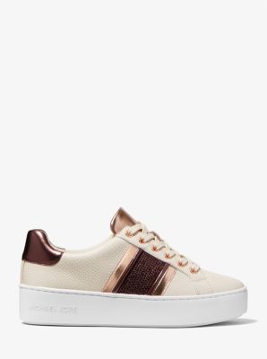 MICHAEL KORS POPPY COLOR-BLOCK LOGO SNEAKER, SIZE 11