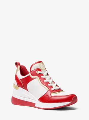 Michael kors hot sale red sneakers