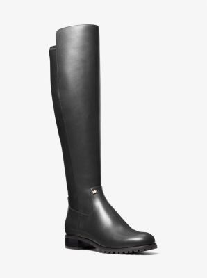 Michael Kors Riding Boots Black Charm Knee High Leather Women's Size 8 8M offers