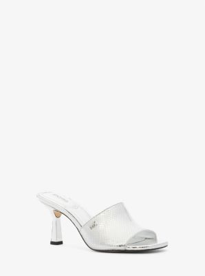 Cara Metallic Snake Embossed Mule image number 0