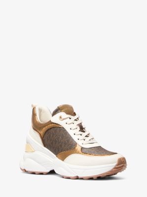 Olympia Canvas and Leather Trainer | Michael Kors