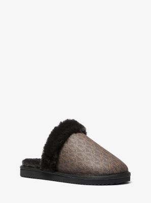 Liddy Signature Logo and Faux Fur Slipper image number 0