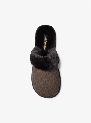 Slipper Liddy van imitatiebont met kenmerkend logo image number 2