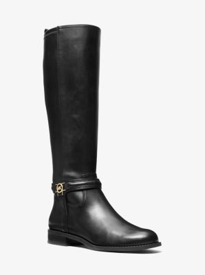 Mk black leather boots on sale