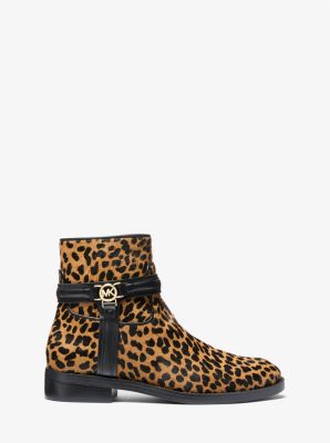 Mindy Leopard Print Calf Hair Boot Michael Kors