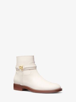 Mindy Leather Boot in LT CREAM | Michael Kors