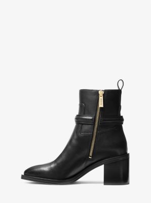 Mindy Leather Ankle Boot Michael Kors