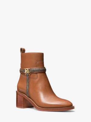 Mindy Leather and Signature Logo Trim Ankle Boot image number 0