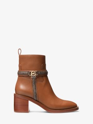 Mindy Leather and Signature Logo Trim Ankle Boot image number 1