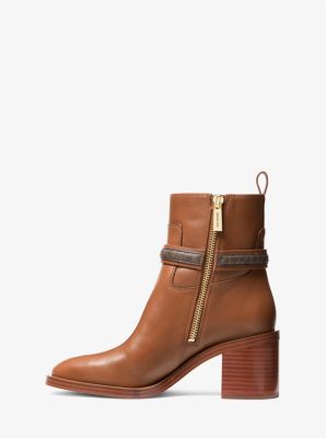 Mindy Leather and Signature Logo Trim Ankle Boot image number 2