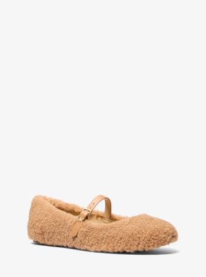 Mara Faux Shearling Ballet Flat