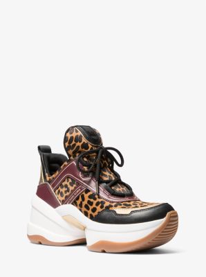 Michael kors olympia sneakers leopard on sale