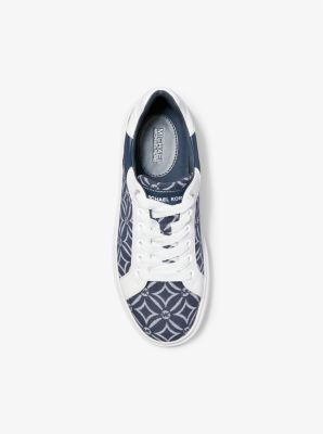 Sneaker Romey van jacquard met logo en plateauzool image number 3